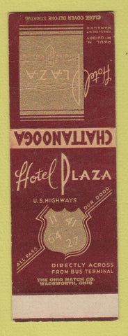 Matchbook Cover - Hotel Plaza Chattanooga TN SAMPLE