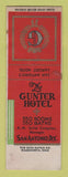 Matchbook Cover - Gunter Hotel San Antonio TX WEAR SAMPLE
