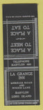 Matchbook Cover - La Grange Inn Babylon LI NY SAMPLE
