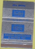 Matchbook Cover - Akron Controller  and  Motor Akron OH silver 40 Strike