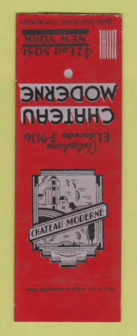 Matchbook Cover - Chateau Moderne New York City SAMPLE