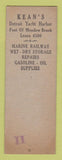 Matchbook Cover - Kean's Detroit Yacht Harbor MI SAMPLE