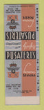 Matchbook Cover - Pusateri's Restaurant Kansas City MO Deco SAMPLE