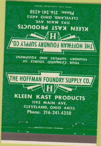 Matchbook Cover - Hoffman Foundry Kleen Kast Cleveland OH 40 Strike