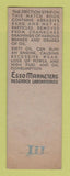 Matchbook Cover - Esso oil gas Crank Case Grit SAMPLE