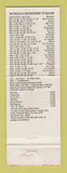 Matchbook Cover - 1985 Cincinnati Reds Baseball Schedule