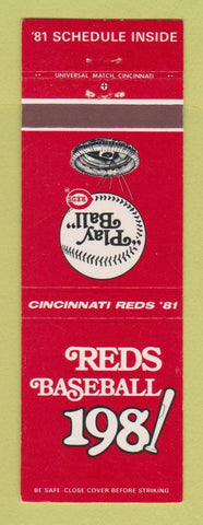 Matchbook Cover - 1981 Cincinnati Reds Baseball Schedule