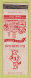 Matchbook Cover - University of South Dakota Vermillion SD Schedule WEAR