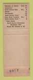 Matchbook Cover - University of South Dakota Vermillion SD Schedule WEAR