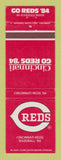 Matchbook Cover - 1984 Cincinnati Reds Baseball Schedule