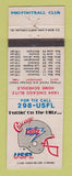 Matchbook Cover - Chicago Blitz USFL Football 1984 Schedule WEAR