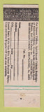 Matchbook Cover - Chicago Blitz USFL Football 1984 Schedule WEAR