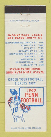 Matchbook Cover - 1960 Penn Football Schedule Pennsylvania Philadelphia PA