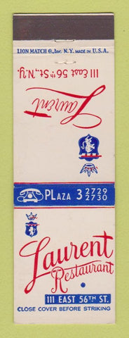 Matchbook Cover - Laurent Restaurant New York City