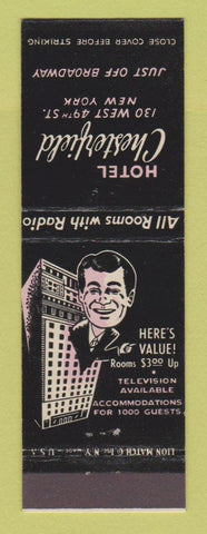 Matchbook Cover - Hotel Chesterfield New York City
