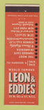 Matchbook Cover - Leon & Eddie's  New York City