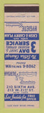 Matchbook Cover - Hygiene Laundry New York City