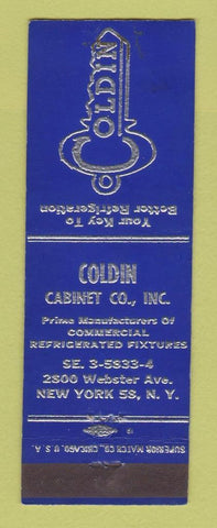 Matchbook Cover - Coldin Cabinet Company New York City