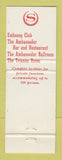 Matchbook Cover - Sheraton East Hotel New York City