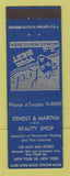 Matchbook Cover - Ernest & Martha Beauty Salon New York City