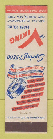 Matchbook Cover - Viking Paper Company New York City
