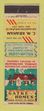 Matchbook Cover - Gatke Homes CM Kraham  New York City