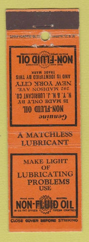 Matchbook Cover - Non Fluid Oil New York City
