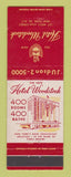 Matchbook Cover - Hotel Woodstock New York City