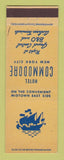 Matchbook Cover - Commodore Hotel New York City