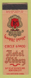 Matchbook Cover - Hotel Abbey New York City