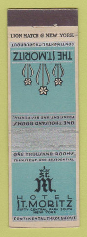 Matchbook Cover - Hotel St Moritz New York City