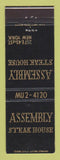 Matchbook Cover - Assembly Steak House WEAR New York City
