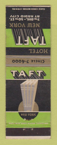 Matchbook Cover - Hotel Taft New York City