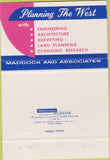 Matchbook Cover - Maddock  and  Associates Engineers  40 Strike