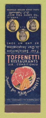 Matchbook Cover - Toffenetti Restaurants  New York City