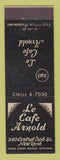 Matchbook Cover - Le Cafe Arnold New York City