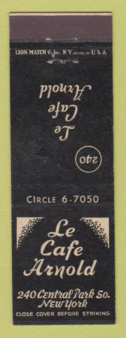 Matchbook Cover - Le Cafe Arnold New York City