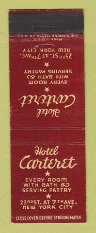Matchbook Cover - Hotel Carteret New York City
