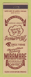 Matchbook Cover - Miramar Restaurant Italian  New York City