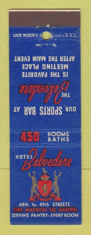 Matchbook Cover - Hotel Belvedere New York City