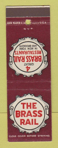 Matchbook Cover - Brass Rail Restaurants New York City