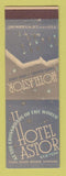 Matchbook Cover - Hotel Astor  New York City
