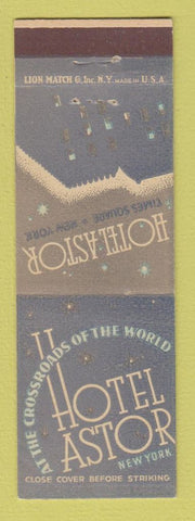 Matchbook Cover - Hotel Astor  New York City