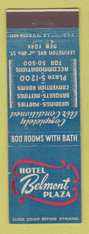 Matchbook Cover - Hotel Belmont Plaza New York City