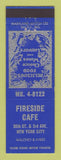 Matchbook Cover - Fireside Cafe New York City