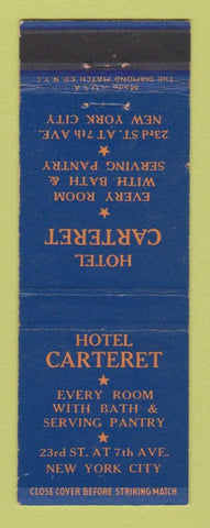 Matchbook Cover - Hotel Carteret New York City