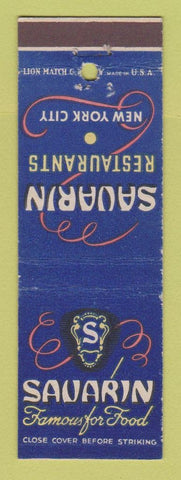 Matchbook Cover - Savarin Restaurants New York City