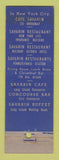 Matchbook Cover - Savarin Restaurants New York City