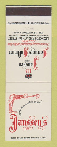 Matchbook Cover - Janssen's Hofbrau New York City