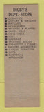 Matchbook Cover - Digby's Discount Store New York City